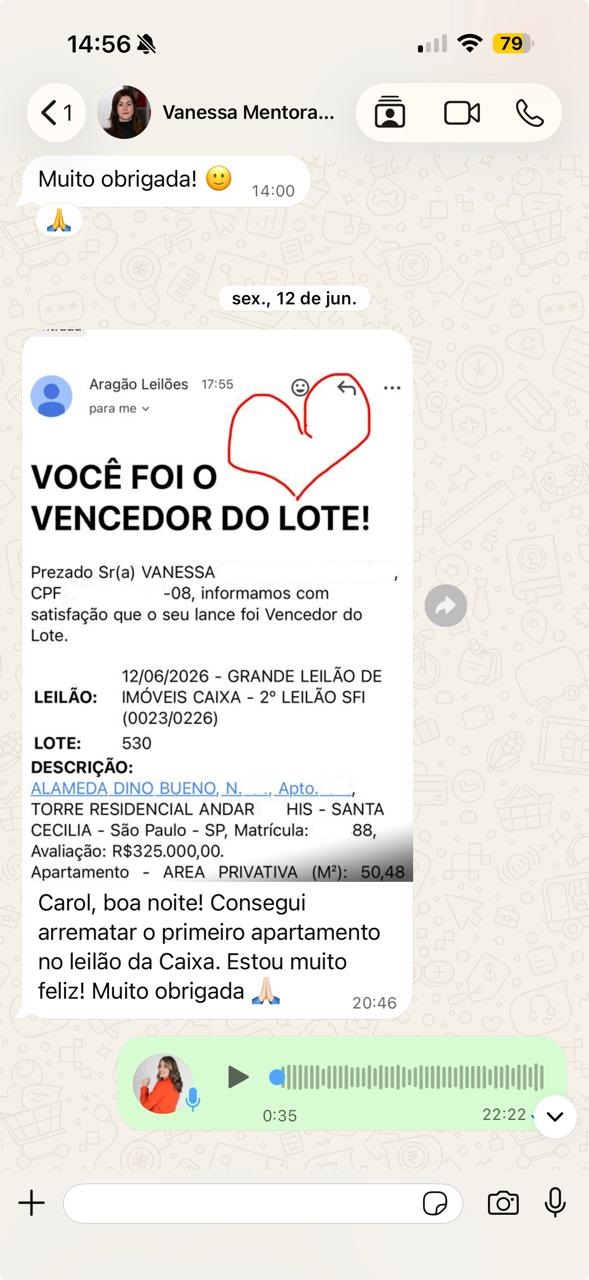 Depoimento Vanessa Arrematação